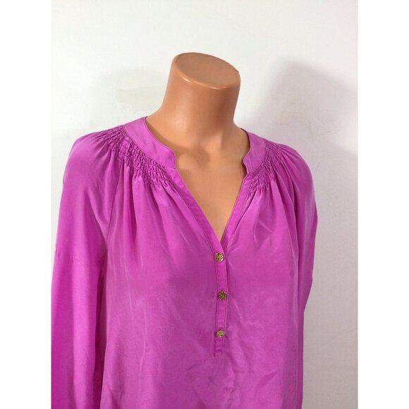 Lilly Pulitzer Silk Blouse Womens Medium - Picture 5 of 7